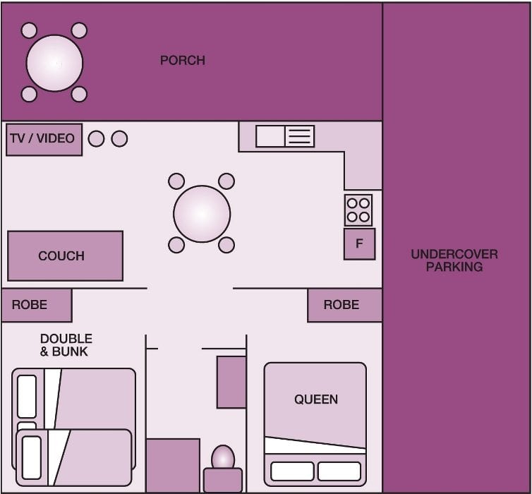 2 Two Brm Villa Floorplan