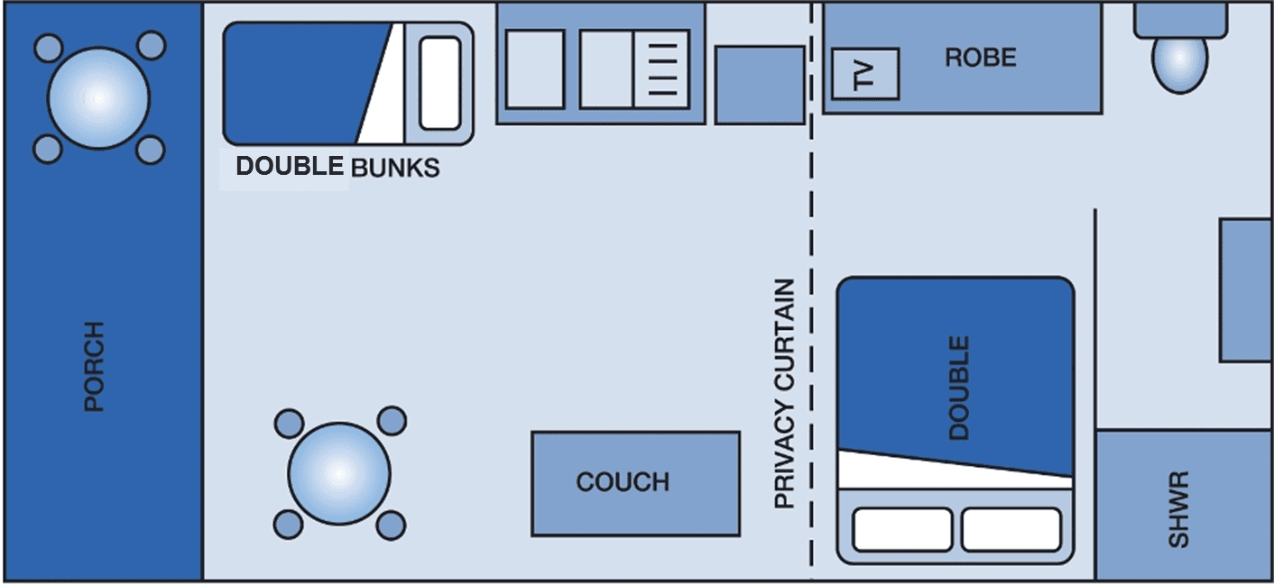 Studio Floorplan Double Bunks