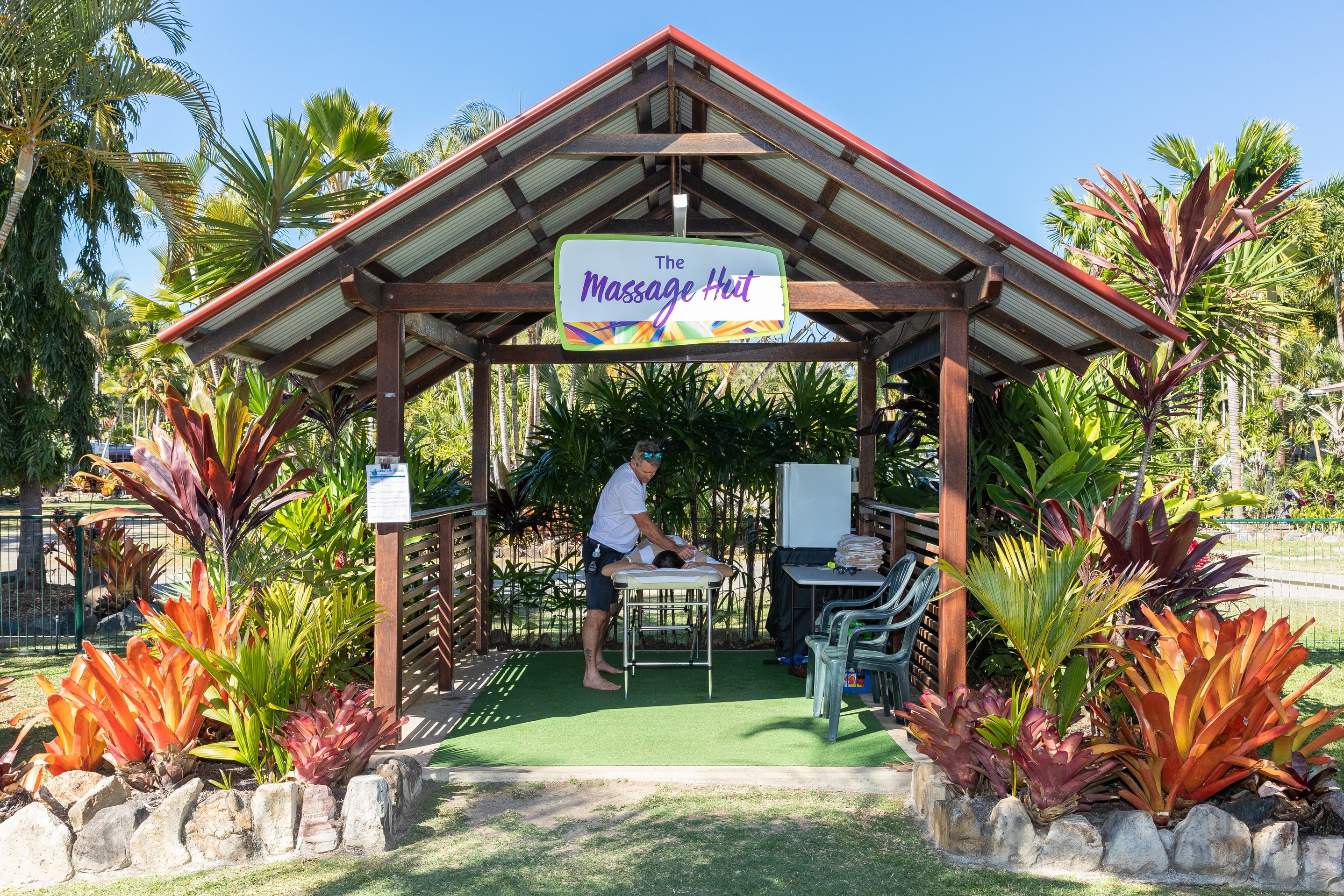 Poolside Massage Hut